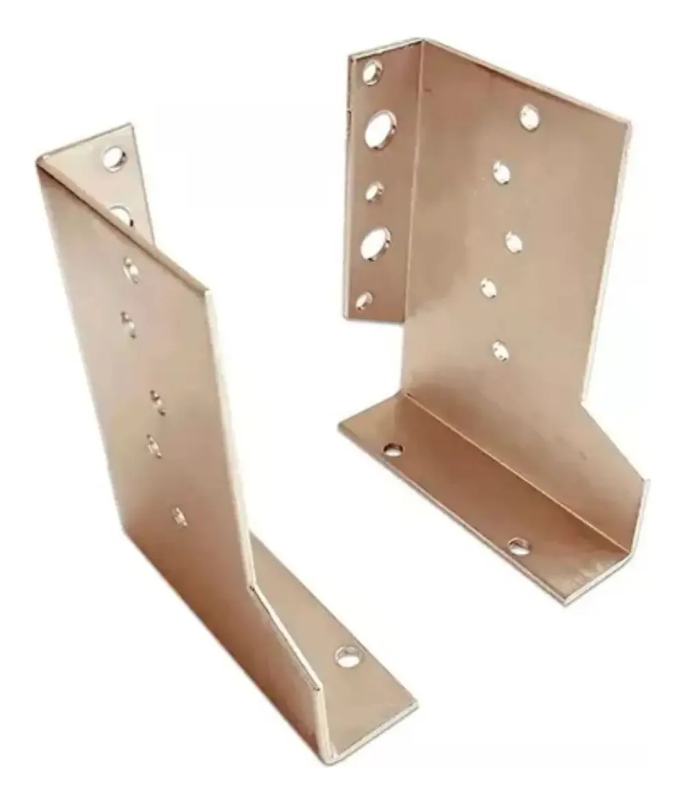 Par de Suporte Ajustável para Vigas de Aço Galvanizado (80x100mm)