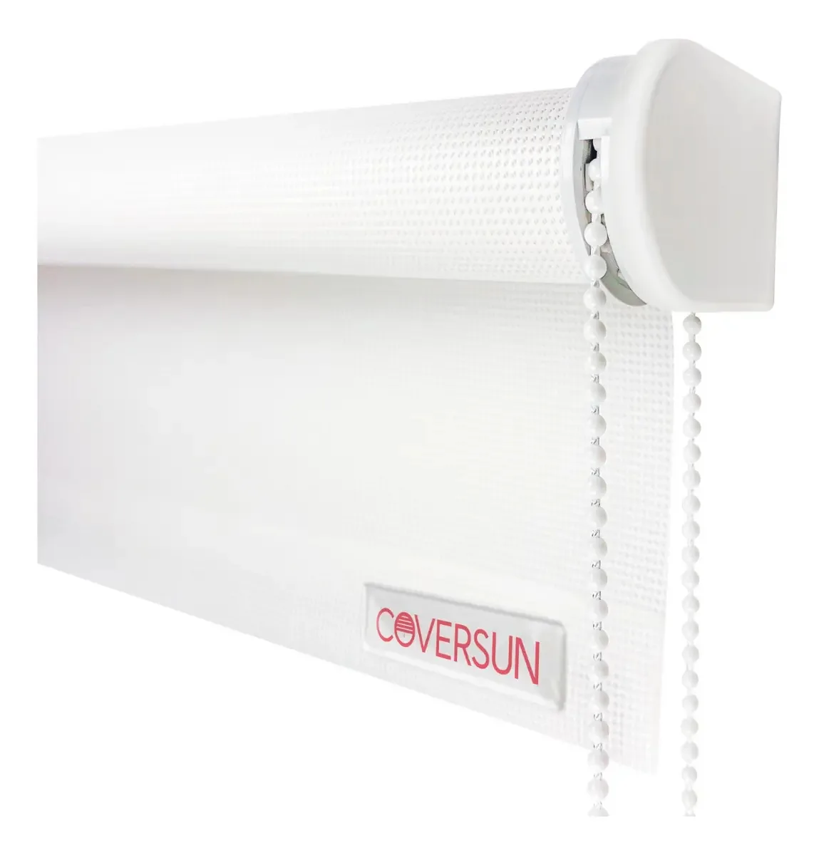 Cortina de rolo de proteção solar 175 x 160 cm, malha de proteção solar translúcida Coversun 6%/10% branca, fácil instalação, tecido de PVC resistente, suportes de metal, 175 de largura x 160 de...