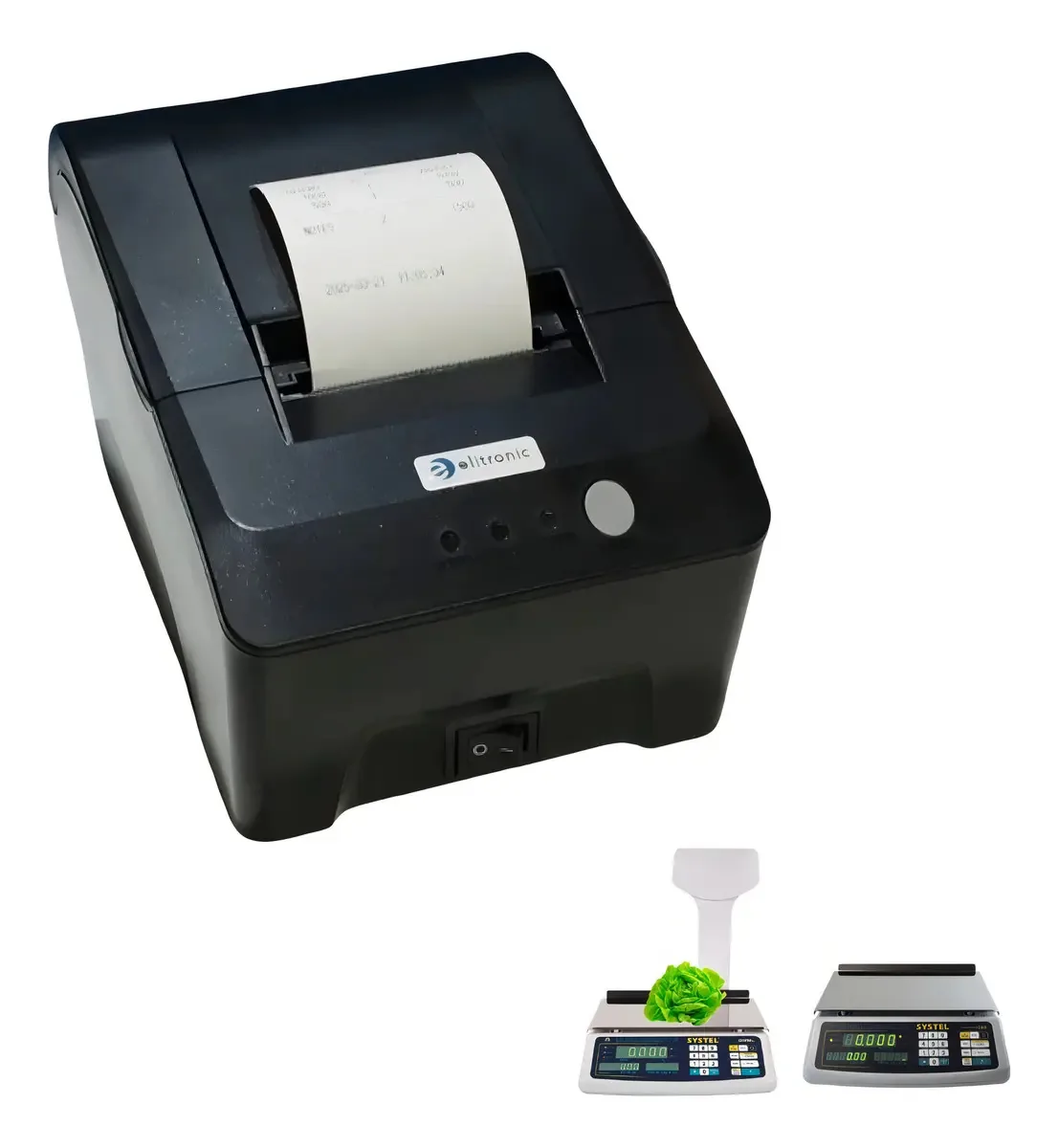 Impressora térmica compatível com Elitronic SOL 57mm Systel Croma Clip Scales Color Black