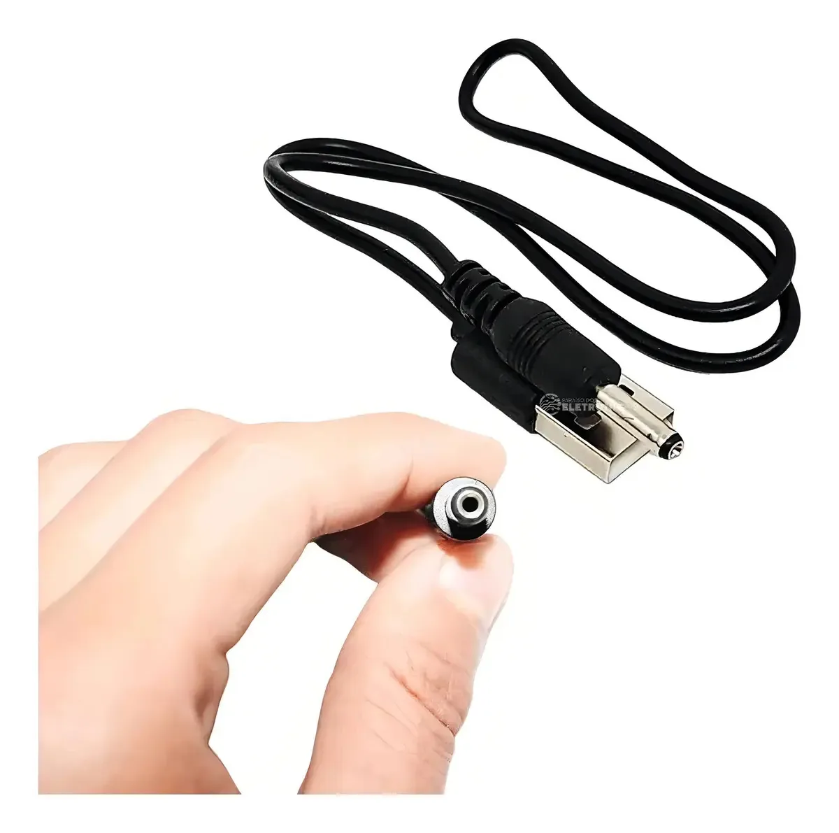 Cabo USB Alimentação 5V Conector 3.5mm x 1.35mm 50cm PDE