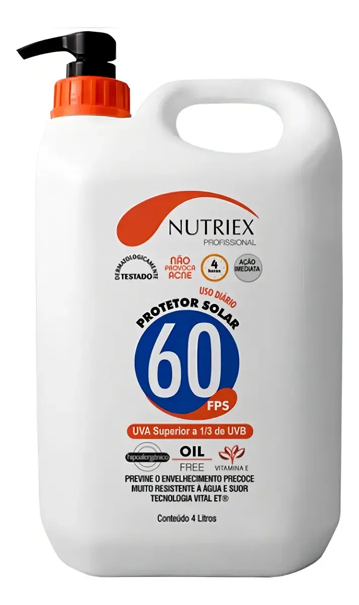 Protetor Solar Nutriex Profissional Fps60 Bloqueador 4l
