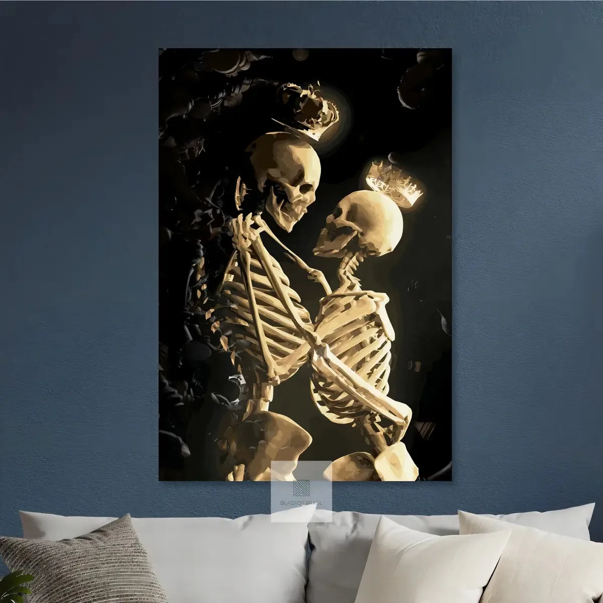 Quadro Caveiras Rei E Rainha