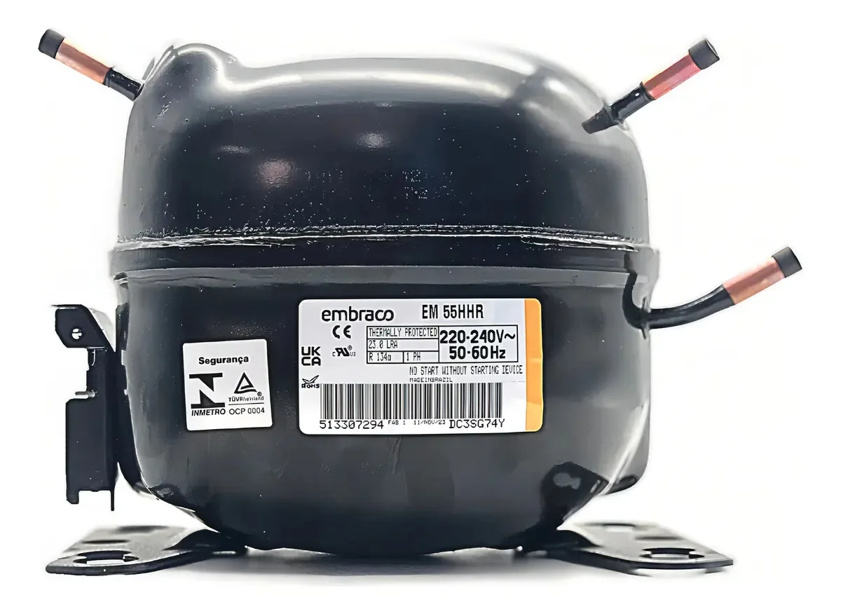 Compressor Embraco EM 55HHR R134A para Geladeiras e Freezers
