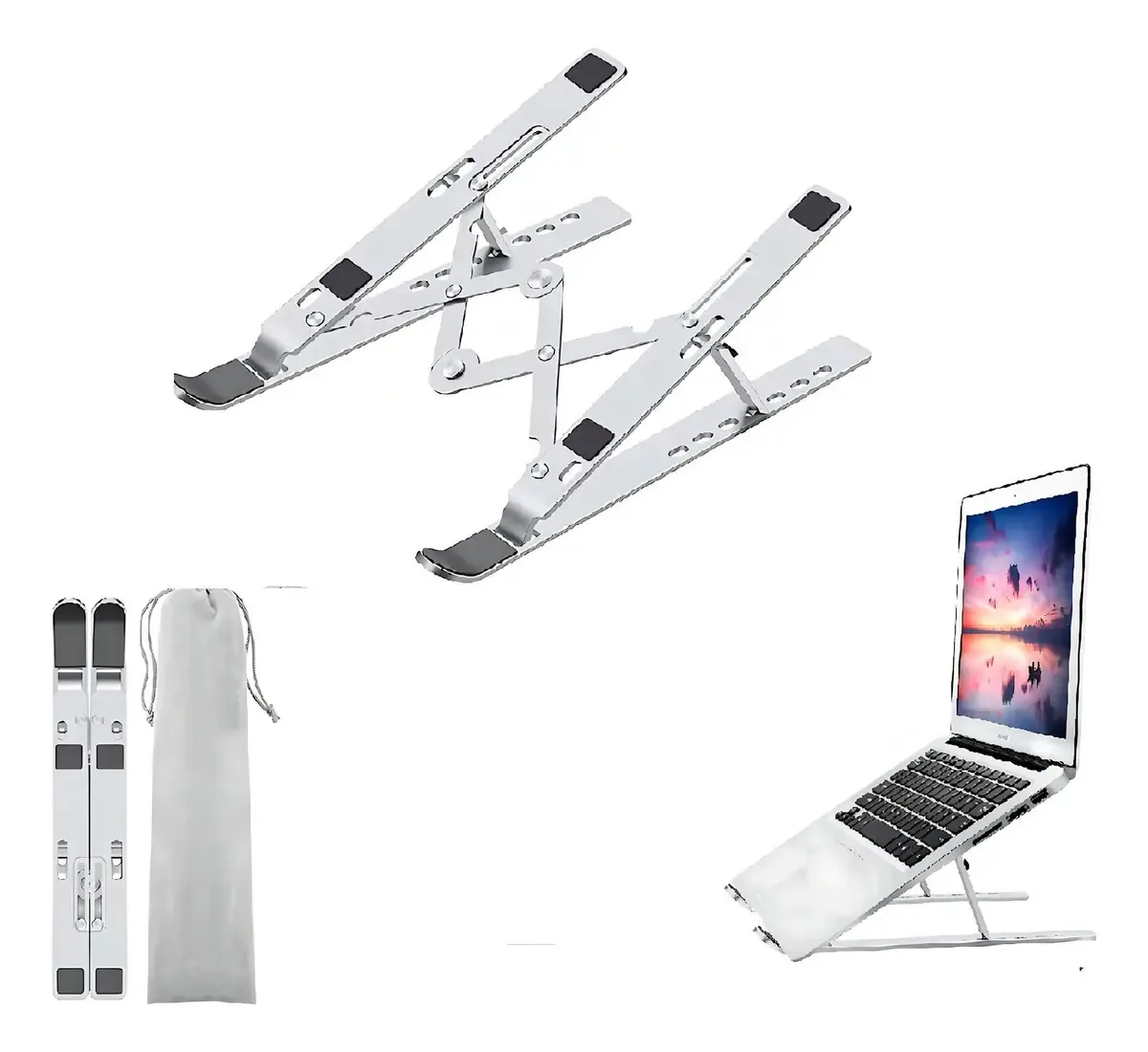 Suporte Ajustável Emb-Utilit EX-1019 Alumínio Elevação 20cm