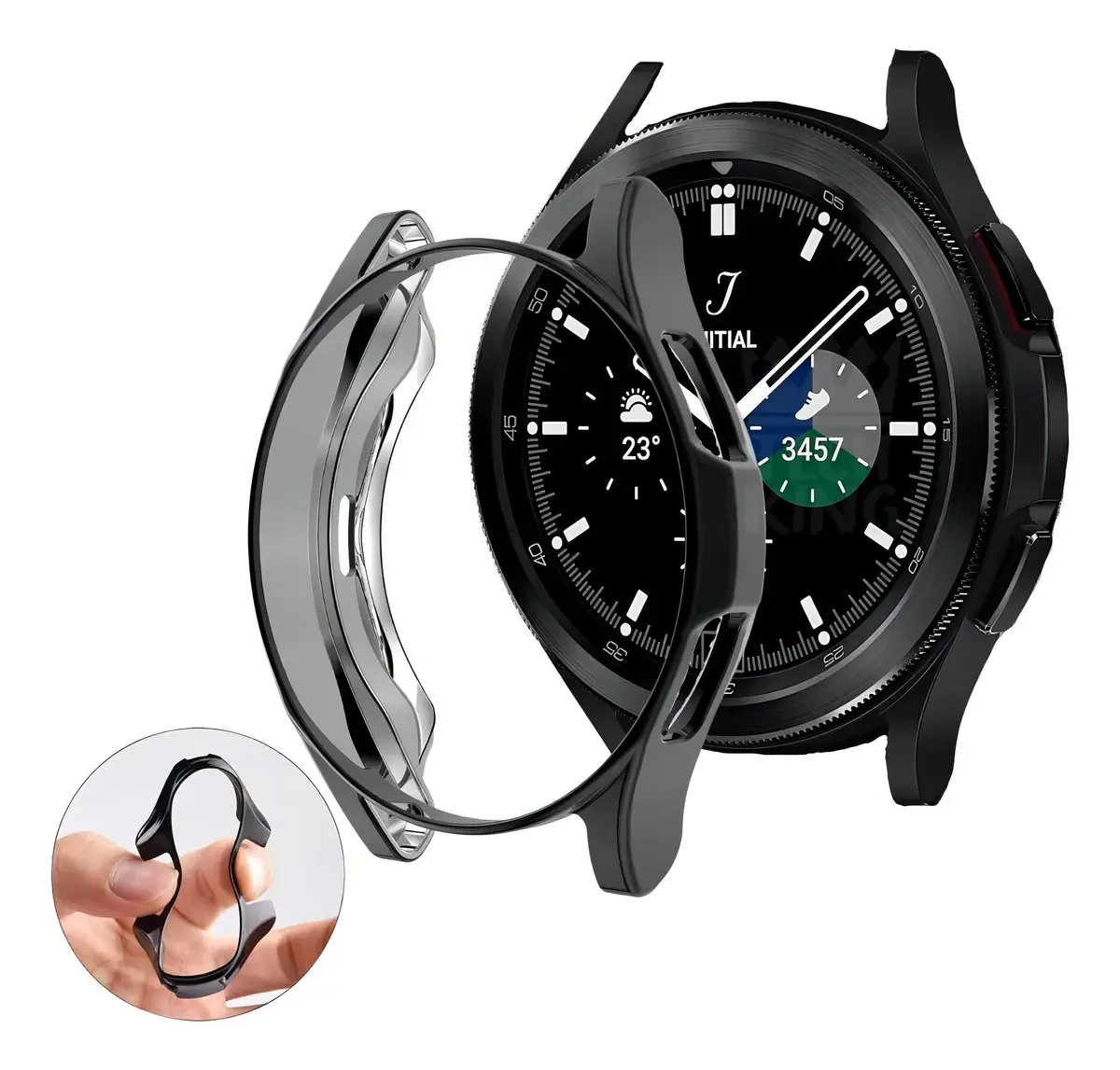 Capa Proteção Galaxy Watch 4 Classic 46mm - Preto