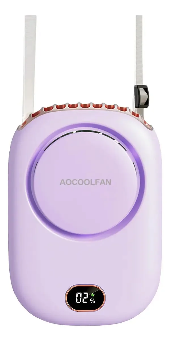 Ventilador de pescoço portátil verde recarregável Aocoolfan Dq203 Usb