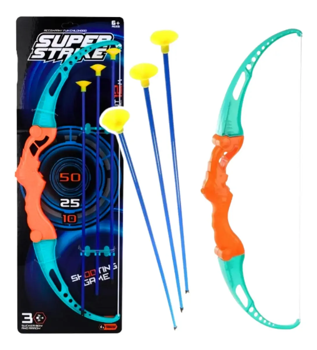 Brinquedo Laranja Archery X3 Target Shooting Super Strike Sopapa