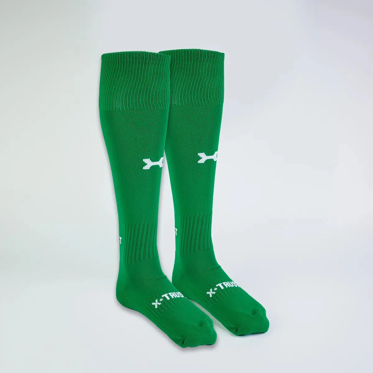 Meias masculinas de futebol/hóquei X-trust, cor verde, tamanho 40-45