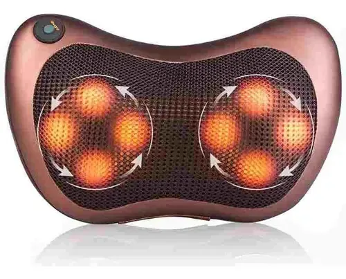 Almofada Massageador Shiatsu Pescoço Pés Nuca Thor Cinza-escuro