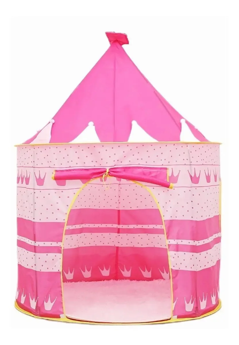 Barraca infantil portátil Castle Casita, brinquedo infantil, cor rosa