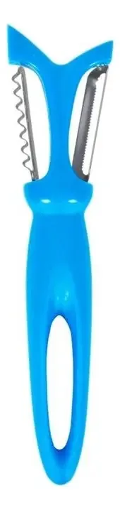 Descascador de vegetais duplo com lâmina de aço inoxidável azul Descascador de vegetais