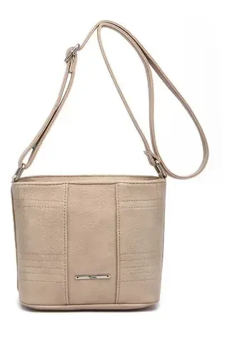 Bolsa de ombro Sei Saint Paul Simil, cor: bege, alça de ombro, cor bege