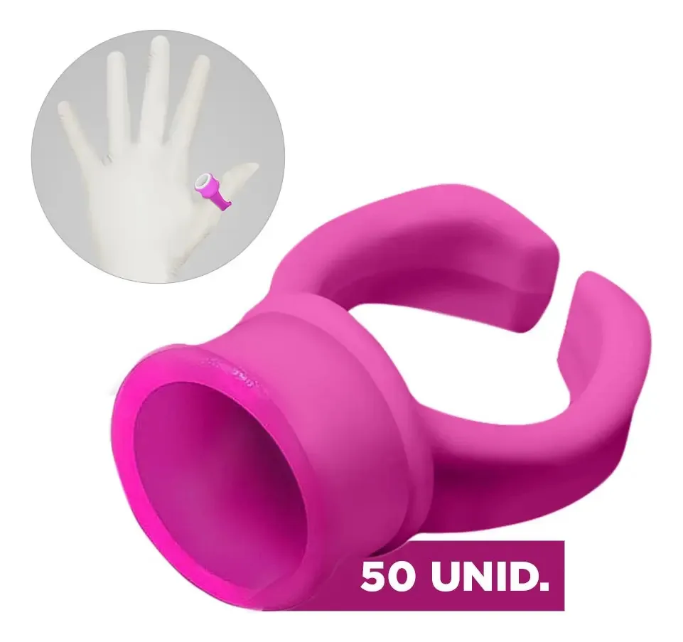 Anel Porta Batoque Rosa Dermocamp Kit Com 50 Unidades Outlet