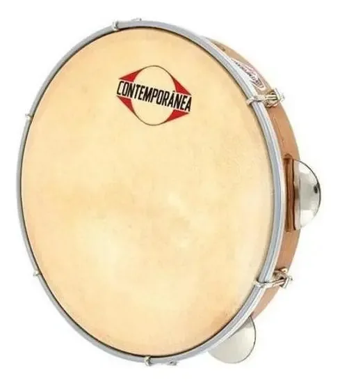 Pandeiro Contemporânea 18lt Light 8 Polegadas Leve Couro