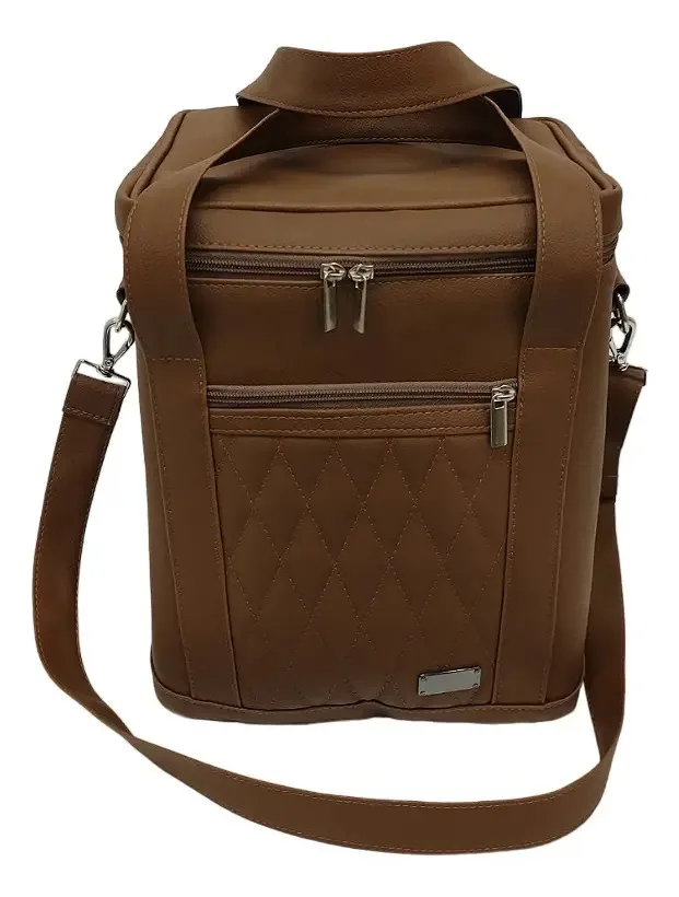 Bolsa Porta Vinho Personalizada Marrom - Coutre Bolsas