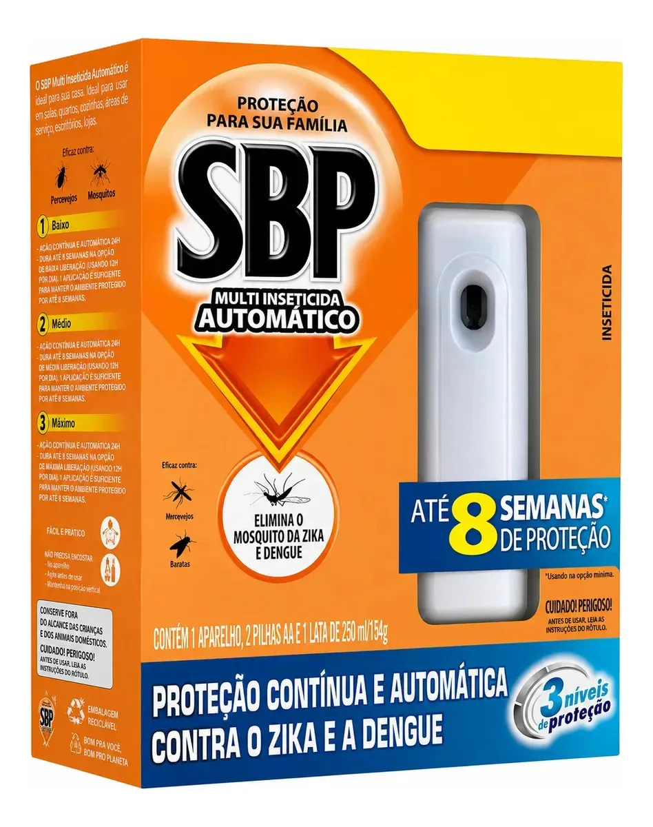 Sbp Automático Contra Dengue E Zika Aparelho + Refil Citronela 250ml