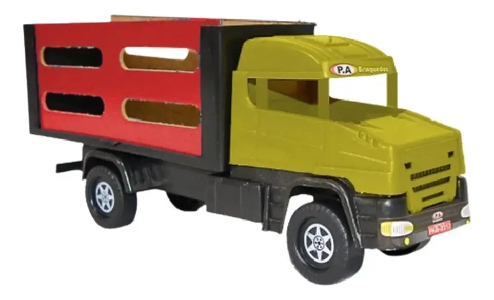 Carrinho Brinquedo Caminhão Boiadeiro Amarelo Meninos 1 Und