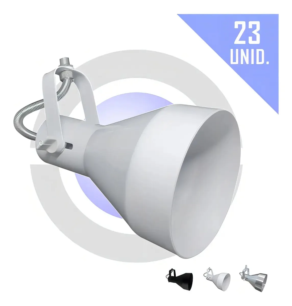 Spot P/ Perfilado Casa Indústria Comércio Par30 Kit 23 Unid Cor Branco
