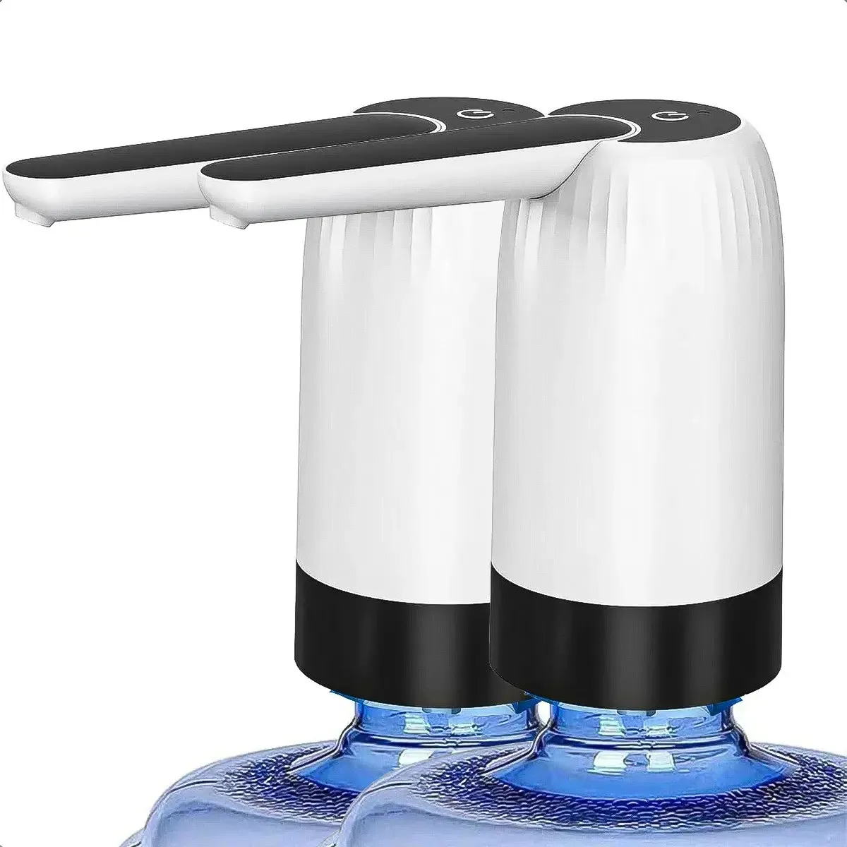Dispensadores de água, dispensadores de água portáteis, pacote com 2 dispensadores elétricos de água de escritório, dispensador de garrafas de água de escritório USB, tubo de silicone sem bpa,...