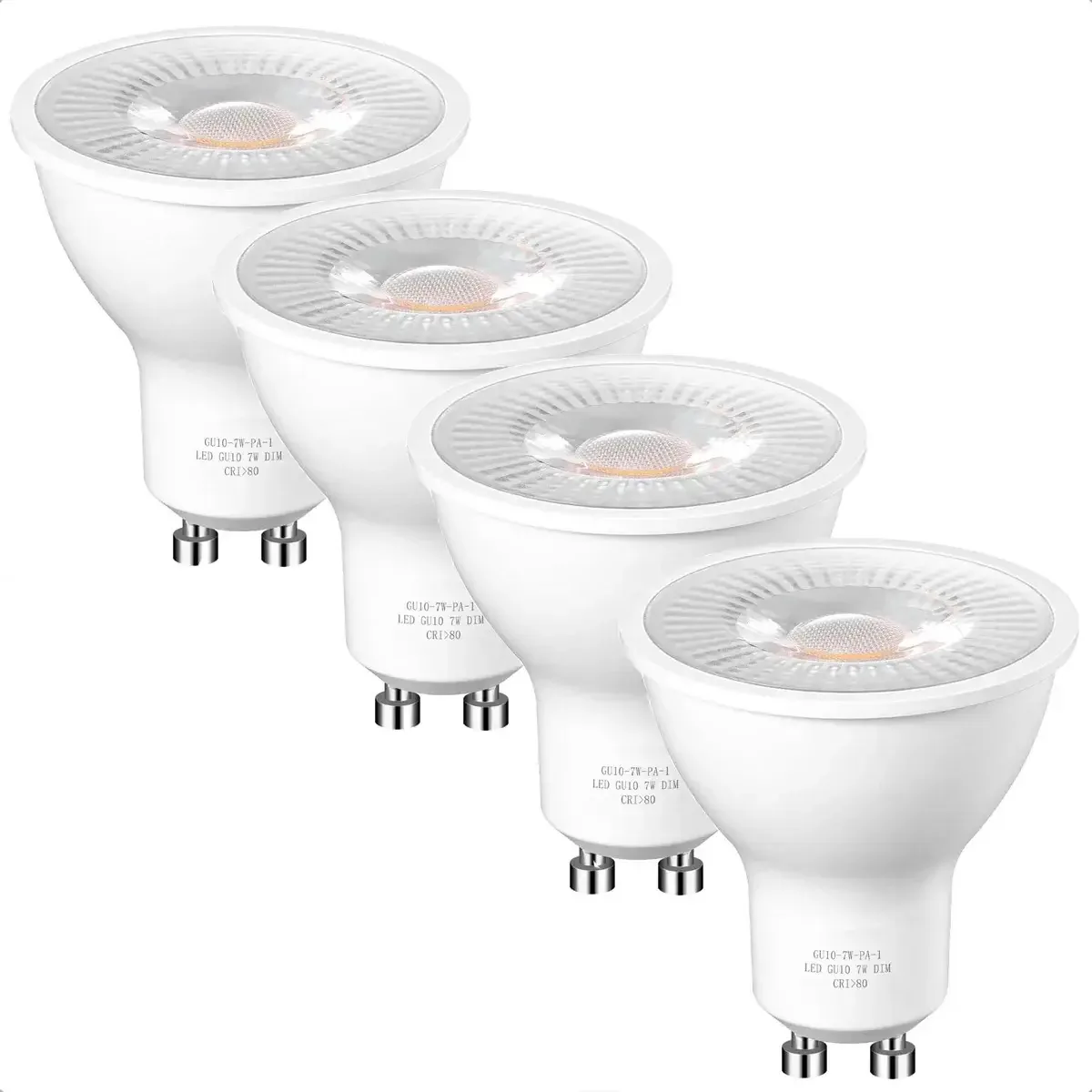 Lâmpada LED de 7w Lâmpadas LED Gu10 Lâmpada LED Gu10 Pacote de 4 lâmpadas LED Gu10 630lm Lâmpadas de quarto Lâmpadas de iluminação de trilho de luz branca | Arcashopping