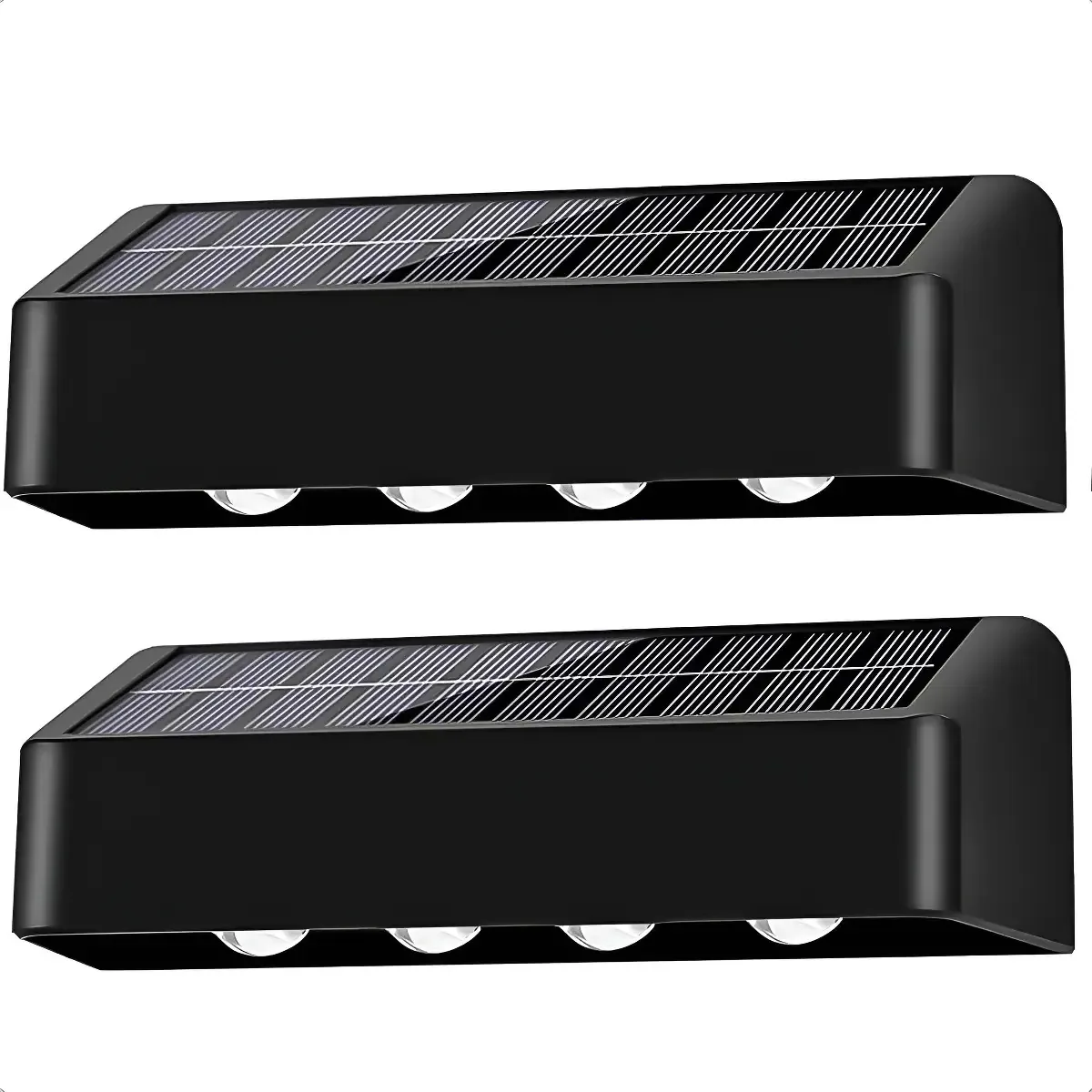 Lâmpada de parede externa Solar Spotlight Lâmpada de parede LED Abs impermeável Arcashopping Lâmpada de parede com interruptor Lâmpada de parede com 2 lâmpadas Lâmpada de parede Ip65 Warm Light