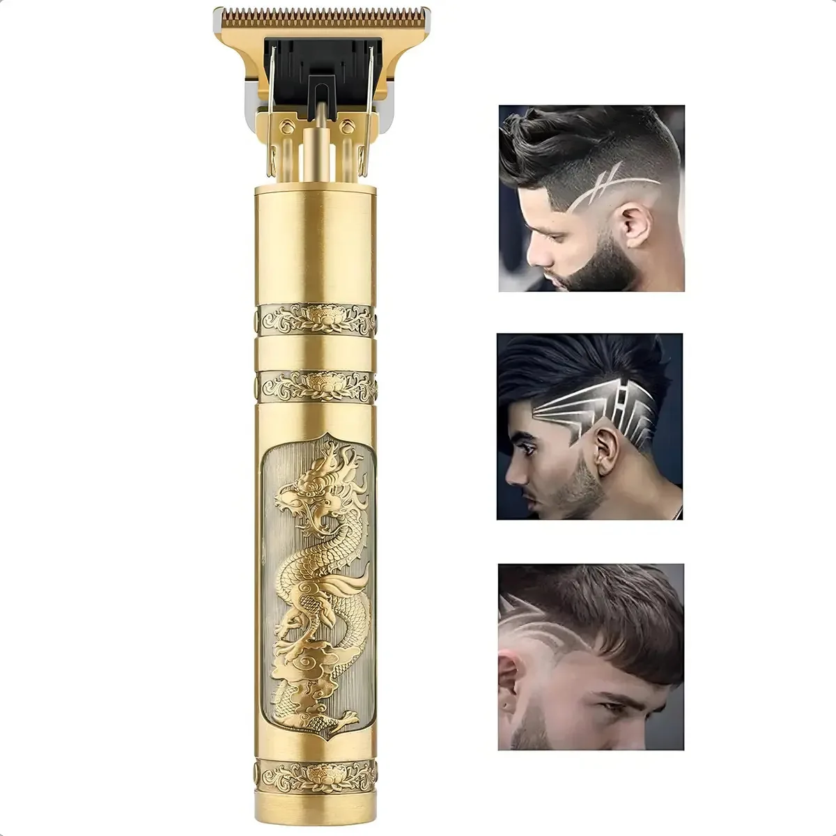 Barbeadores elétricos, barbeador, barbeador de barba portátil, barbeador corporal masculino sem fio, barbeadores portáteis, bateria recarregável, cortador de cabelo, cor dourada, Okshop