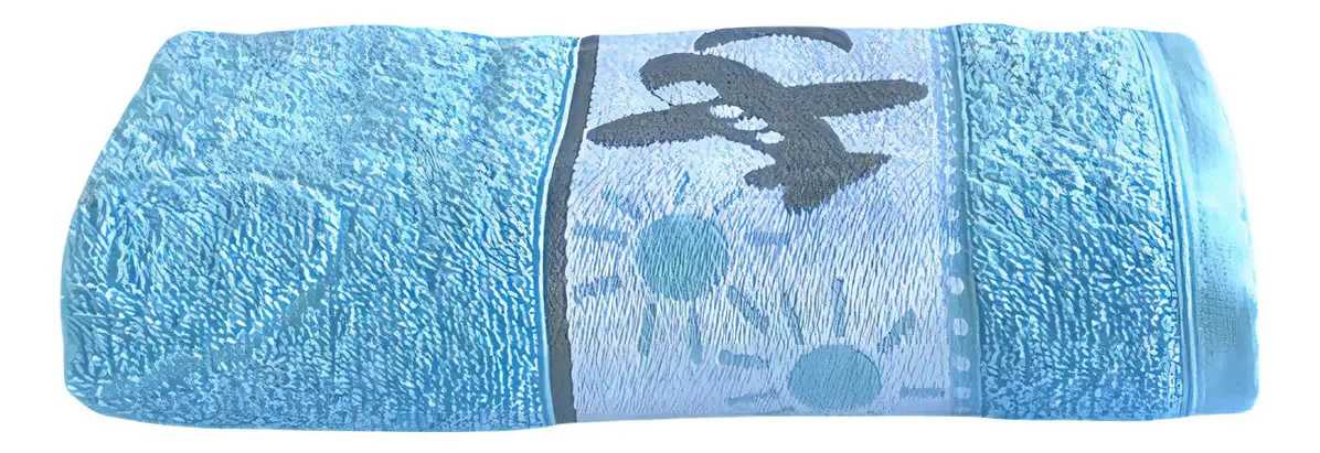 Toalha Banho Bebê 100% Algodão Antialérgica Puppy Kids Cor 01 Azul Bebê