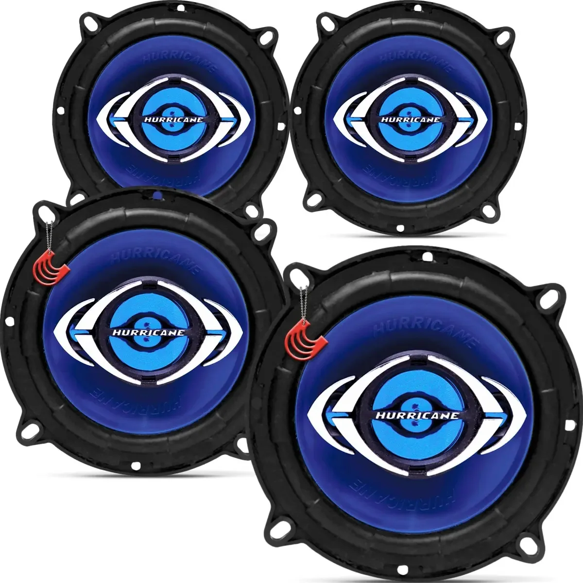 Kit Som Automotivo 4 Alto Falante Porta Dianteira + Traseira Cor Preto