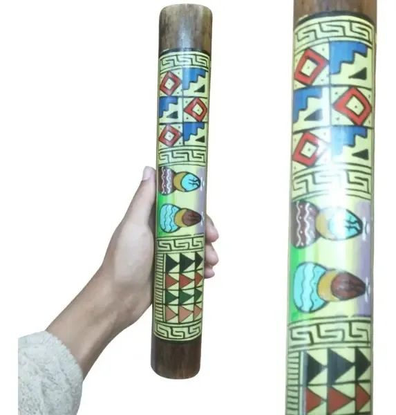 Pau de Chuva 30cm Trends Madeira Colorido Instrumento Musical Idiofônico
