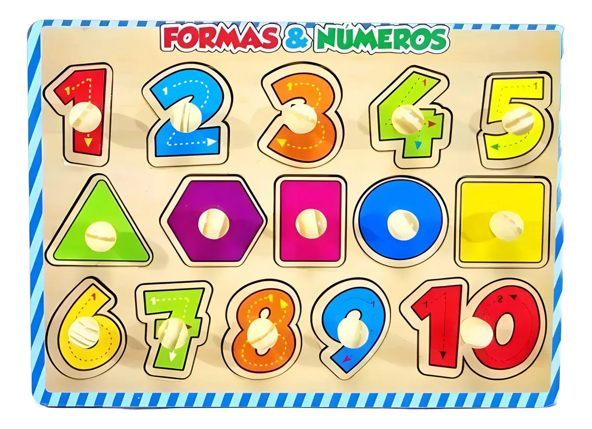 Classificador Maninho Painel Formas e Números Infantil 4 Anos Madeira