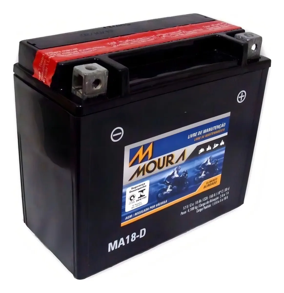 Bateria Moura 12v 18ah Modelo Ma18-d - Ferramentas Elétricas
