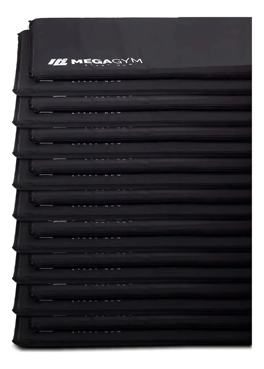 Kit 20 Colchonete De Academia 100x50x3 Tapete Pilates Para Treino Funcional Cor Preto