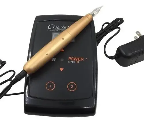 Dermógrafo Cheyenne + 10 Agulhas Easy Click Cor Dourado