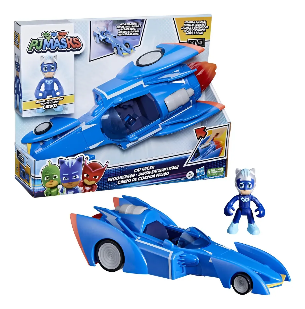 Boneco Catboy Pj Masks Power Heroes Mobile Super Cat Blue