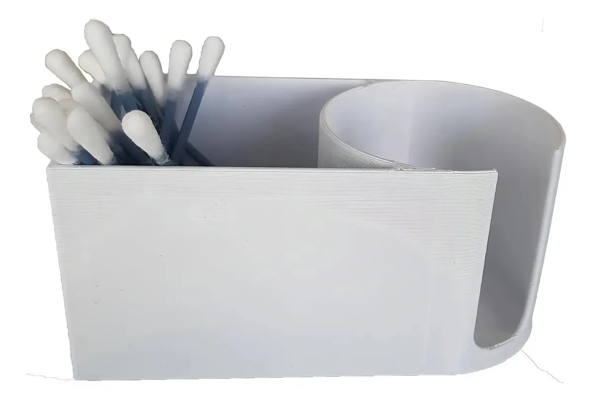 Porta Cotonetes E Discos De Algodão - Branco