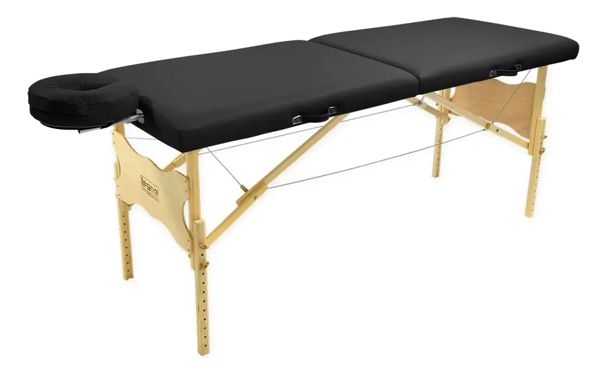 Maca de Massagem Portátil Legno Antares Regulável Madeira Preta