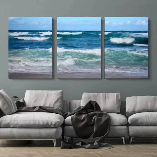 Quadro Decorativo Mar Azul 120x60cm