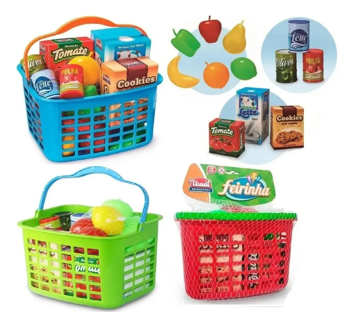 Feirinha Infantil De Brinquedos 13 Pçs Usual Brinquedos