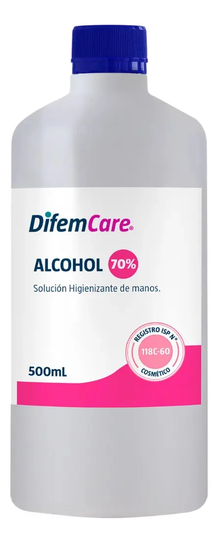 Álcool 70° Higienizador de Mãos Difem 500ml