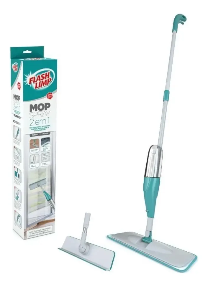 Mop Spray Flash Limp 2 Em 1 Rodo Mágico Pisos E Janelas