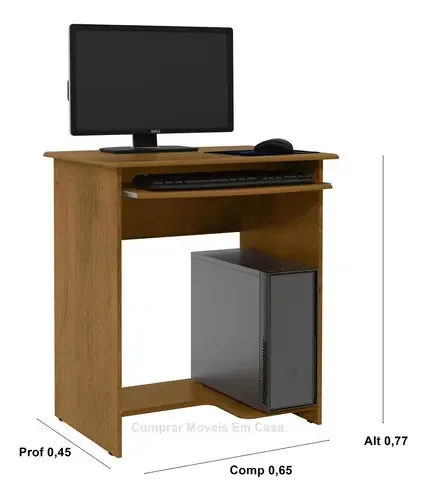 Mesa Computador Marrocos Cor Freijó - Comprar Moveis Em Casa