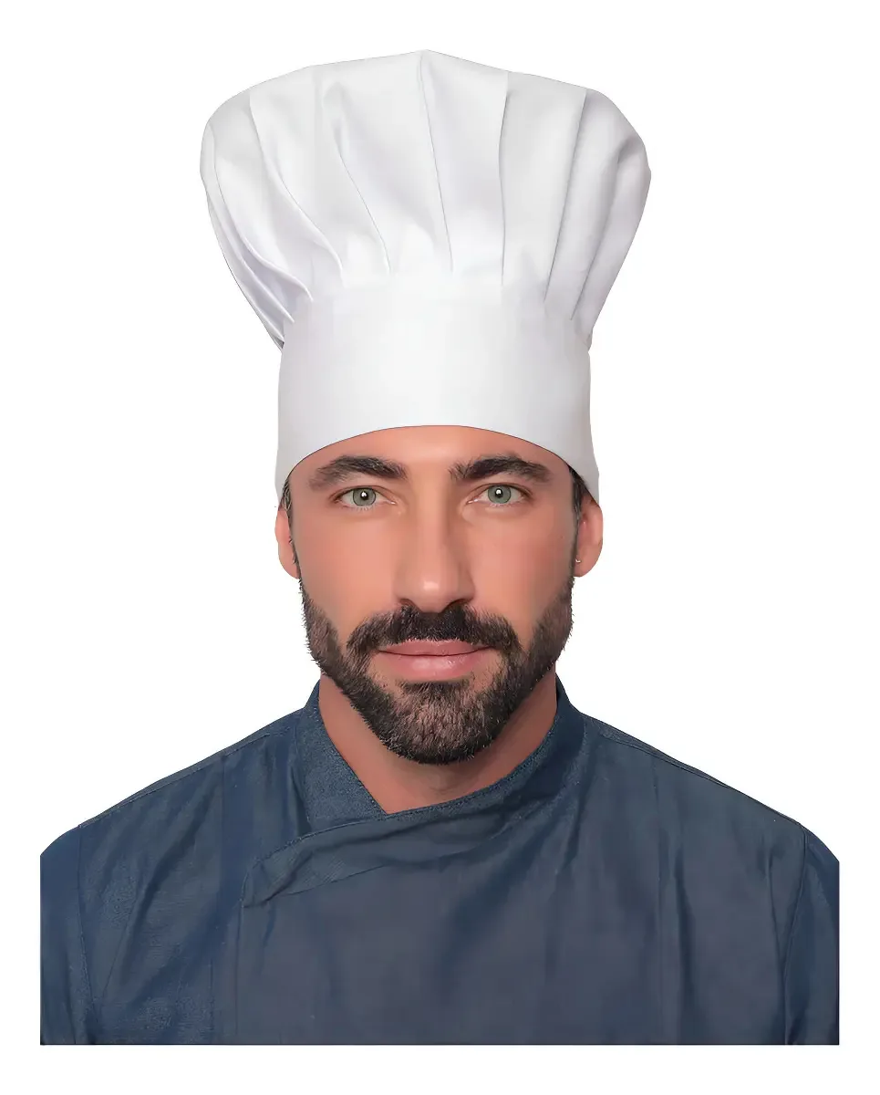 Touca Chef Cozinha Restaurante Gastronomia Branco Premium Tamanho Único