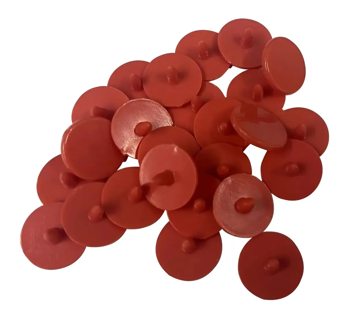Botões de Pressão Plástico Coral Circular 1.2cm Kit 50 Ritas