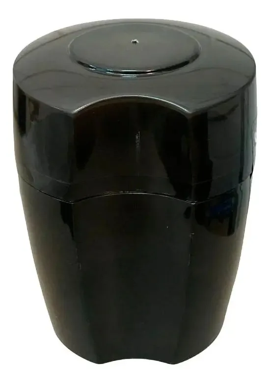 Porta Algodão Cotonetes Acrílico Luxo C/ Tampa Giotto Cor Preto Liso