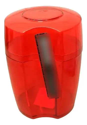 Kit De 3 Porta Algodão Ou Cotonetes Acrílico Cores Cor Vermelho