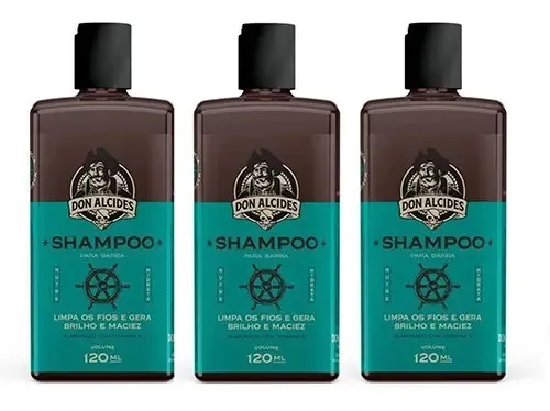 Kit 3x Shampoo Para Barba 120ml - Calico Jack - Don Alcides