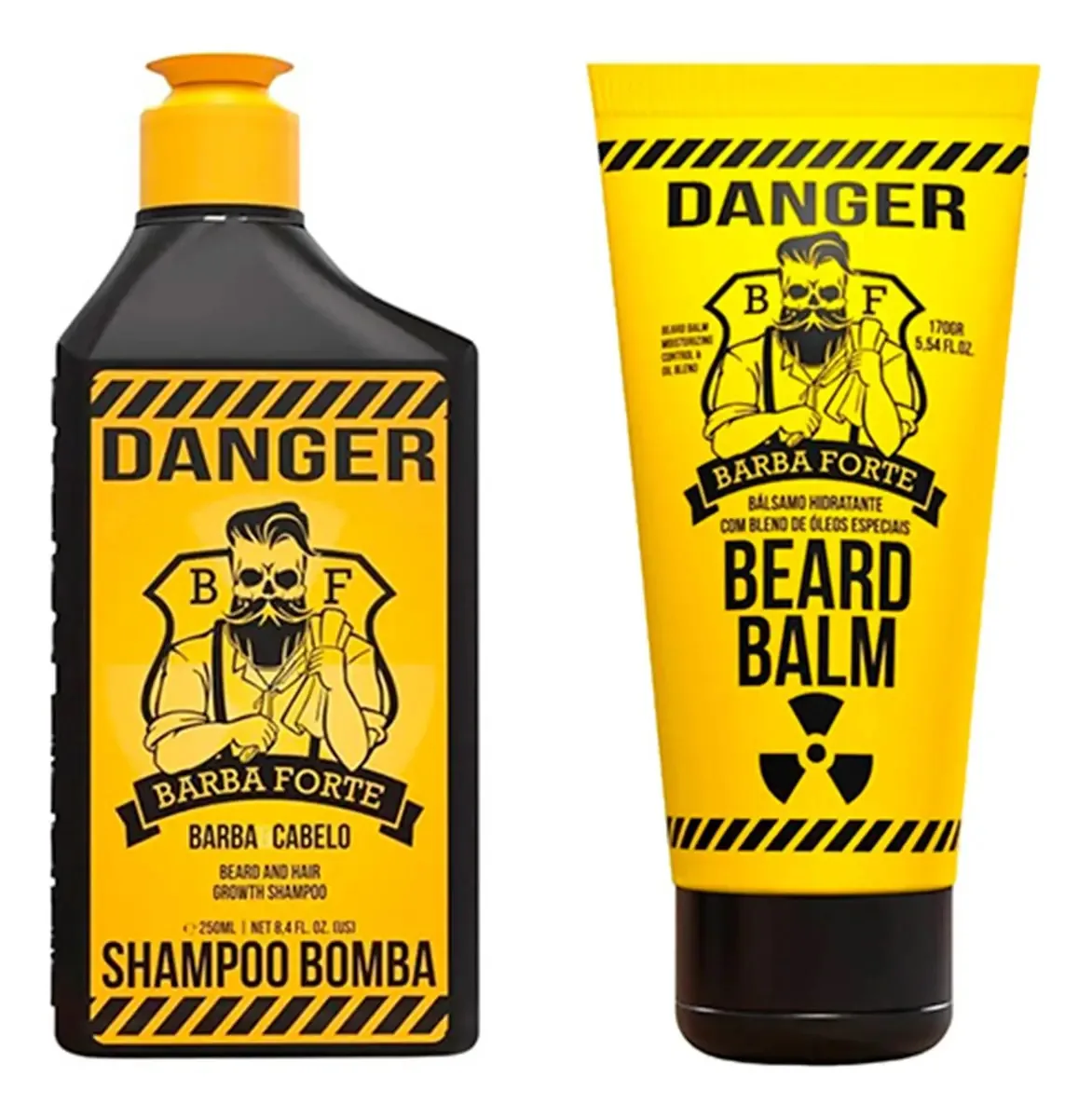Kit Balm E Shampoo Para Barba - Danger - Barba Forte