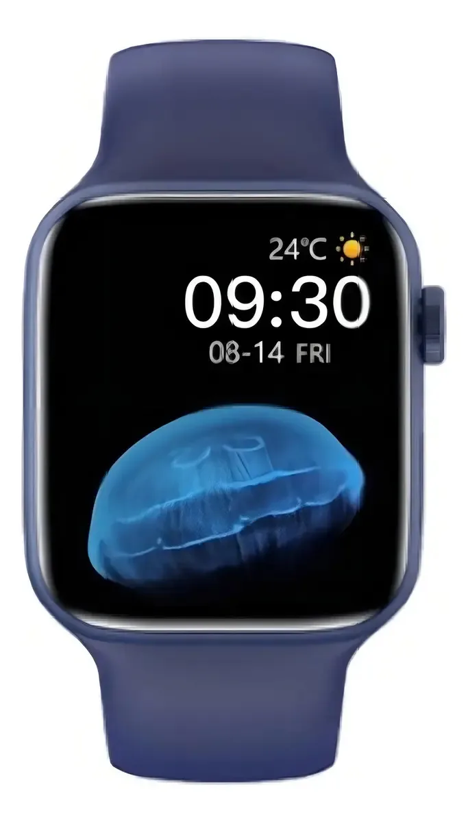 Hw22 Relógio Smartwatch Português Troca Pulseira - Azul