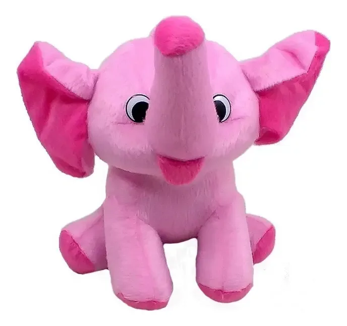 Elefante Tatá Pelúcia Rosa 21 Cm Altura