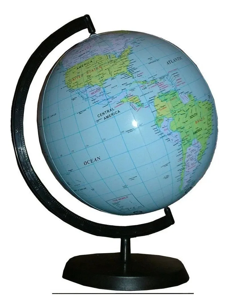 Globo Terrestre Inflável 36 Cm Planisfério Mapa Miniatura